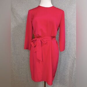 Nwt-ASOS Tie wrap dress in hot pink